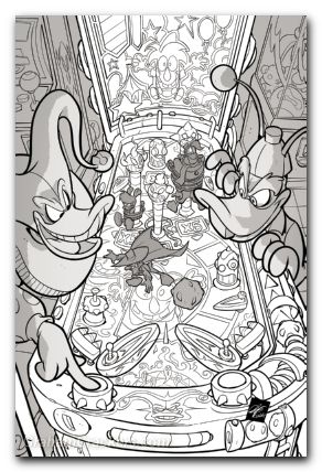 Darkwing Duck #4 (2025) cover k cangialosi line art virgin variant