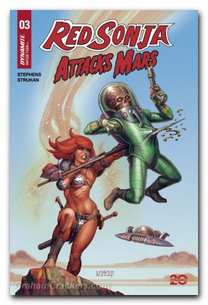 Red Sonja Attacks Mars #3 cover a linsner