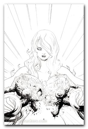 Red Sonja Attacks Mars #3 cover g lee line art virgin variant