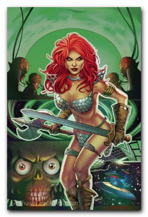 Red Sonja Attacks Mars #3 cover h land virgin variant