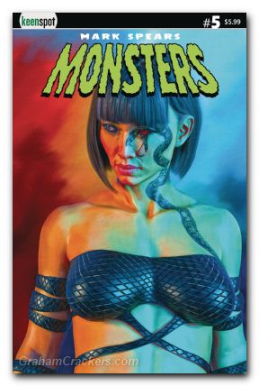 Mark Spears Monsters #5 cover e girl with snake tattoo