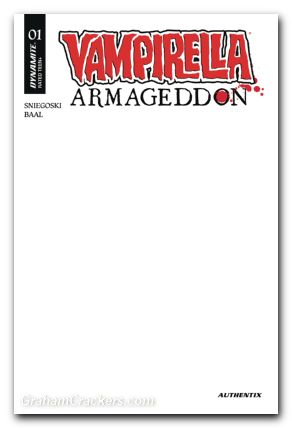Vampirella Armageddon #1 (2025) cover j blank authentix