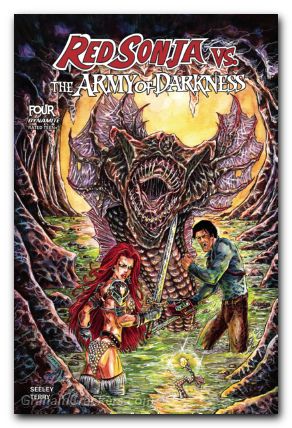 Red Sonja Vs The Army Of Darkness #4 (2025) cover d jelenic