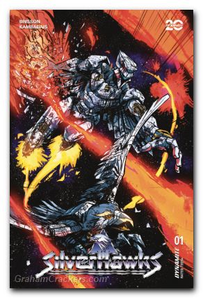 Silverhawks #1 (2025) cover r cousens battle damage