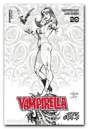 Vampirella #675 (2024) cover j linsner line art variant