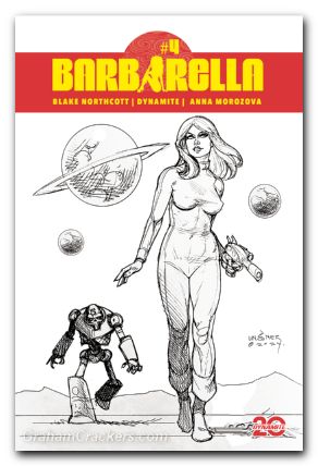 Barbarella #4 (2024) cover h linsner line art