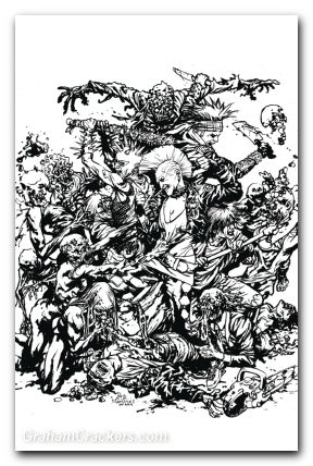 Return Of The Living Dead #1 (2025) cover e b&w