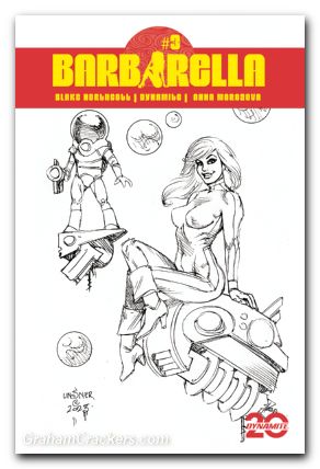 Barbarella #3 (2024) cover h linsner line art variant