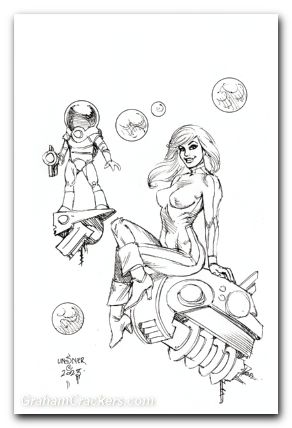 Barbarella #3 (2024) cover k linsner line art virgin variant