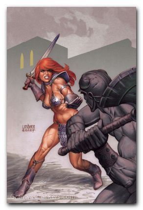 Red Sonja #17 (2023) cover h linsner virgin variant