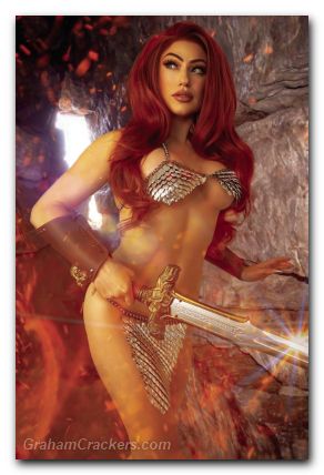 Red Sonja Death And The Devil #4 (2024) cover g cosplay virgin variant