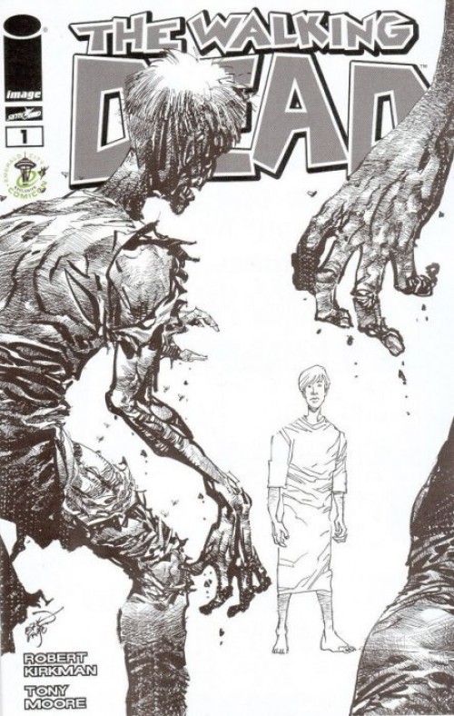 Walking Dead #1 (2003) eccc exclusive larsen b&w variant 