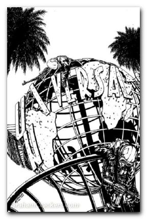Calexit The Battle Of Universal City #1 cover h granda b&w variant