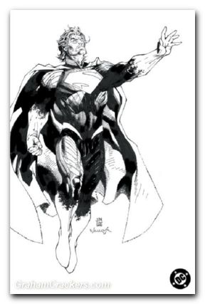 Absolute Superman #1 (2024) cover h lee b&w variant