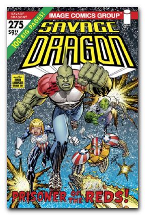 Savage Dragon #275 (1993) cover b larsen 70s trade dress variant