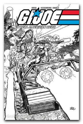 GI Joe A Real American Hero #311 (2023) cover b kubert b&w variant