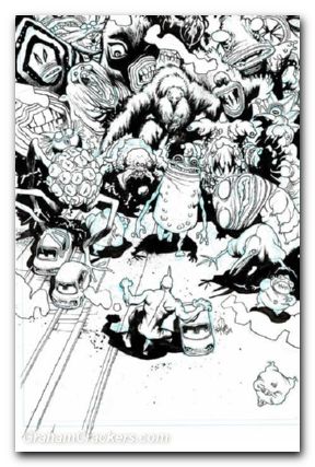 Ultramega #7 cover d harren b&w variant