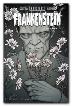 Universal Monsters Frankenstein #4 (2024) cover d frison classic horror b&w variant