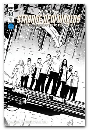 Star Trek Strange New Worlds The Scorpius Run #5 cover d hernandez b&w variant