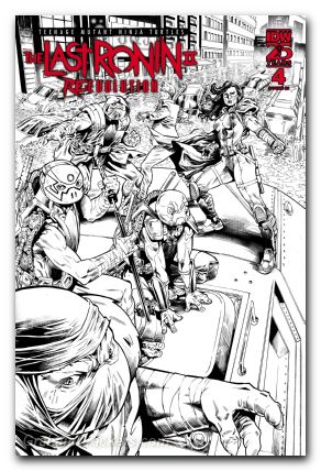 Teenage Mutant Ninja Turtles The Last Ronin II Re Evolution #4 cover f escorzas b&w variant