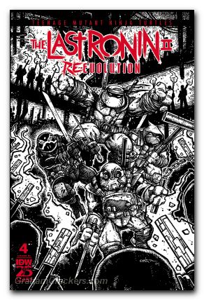 Teenage Mutant Ninja Turtles The Last Ronin II Re Evolution #4 cover g eastman b&w variant