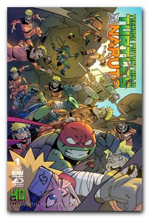 Teenage Mutant Ninja Turtles X Naruto #1 (2024) cover m duncan 40th anniversary variant