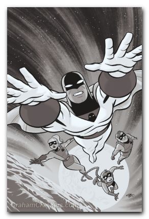 Space Ghost #2 (2024) cover q cho b&w virgin variant