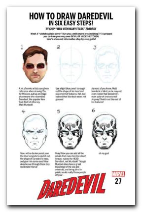 Daredevil #27 (2016) How To Draw variant