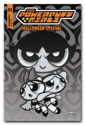 Powerpuff Girls Halloween Special #1 (2024) cover g staggs b&w variant