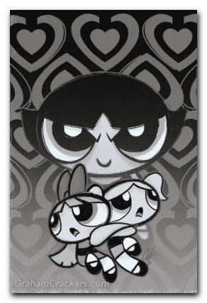 Powerpuff Girls Halloween Special #1 (2024) cover k staggs b&w virgin variant