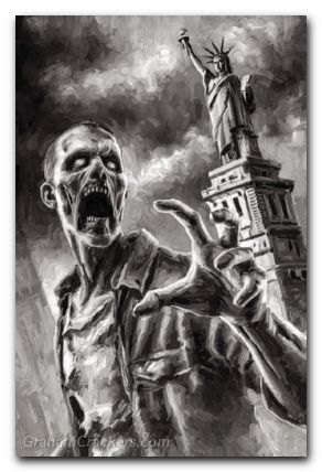 Almost Dead #8 cover e qu b&w variant