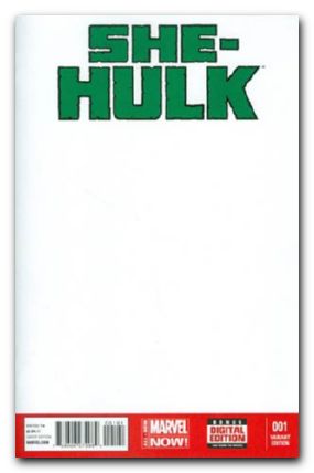 She-Hulk #1 (2014) Blank Cover variant