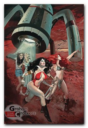 Red Sonja Vampirella Betty Veronica #9 cover n dalton limit virgin variant