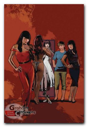 Red Sonja Vampirella Betty Veronica #9 cover o staggs limit virgin variant
