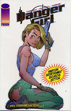 Danger Girl Preview #1 (1997) ae gold foil exclusive