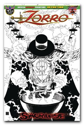 Zorro Sacrilege #4 visions of zorro b&w variant