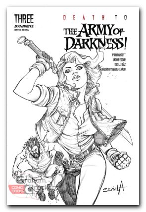 Death To Army Of Darkness #3 cover j davila b&w variant