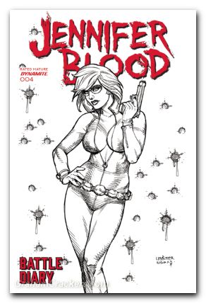 Jennifer Blood Battle Diary #4 cover d linsner line art variant
