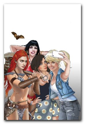 Red Sonja Vampirella Betty Veronica #1 selfie virgin limited edition variant