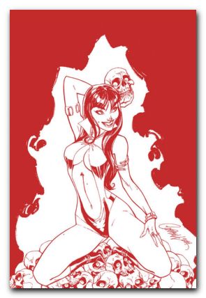 Vampirella #3 (2019) campbell crimson blood line art variant