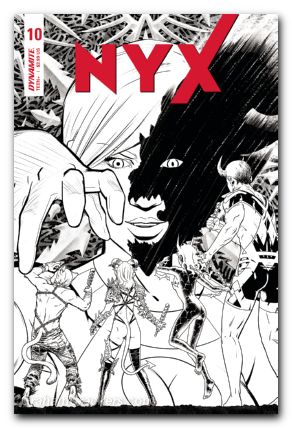 Nyx #10 cover e lopez b&w variant