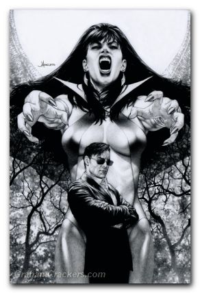 Vampirella Dracula Rage #2 cover l anacleto line art variant