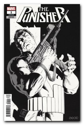 Punisher #1 (2018) zeck remastered black & white variant