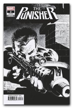 Punisher #2 (2018) zeck remastered black & white variant