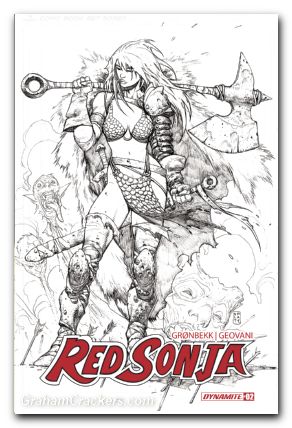 Red Sonja #2 (2023) cover l platt line art variant