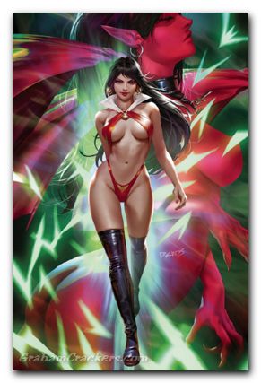 Vampirella Vs Purgatori #3 cover q chew limited virgin variant