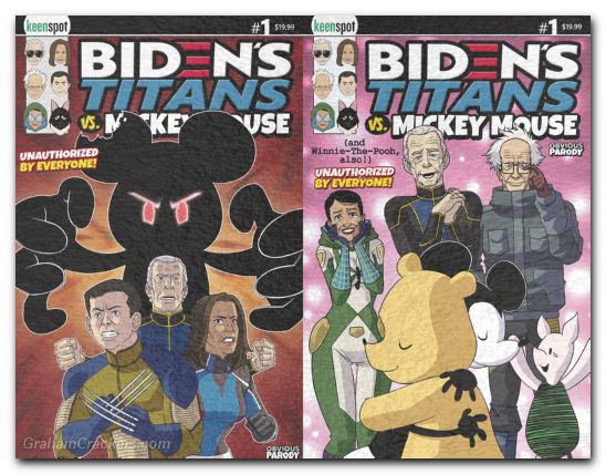 Bidens Titans Vs Mickey Mouse #1 cover f holofoil flip