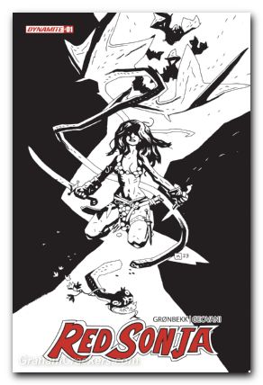 Red Sonja #1 (2023) cover zb mignola line art variant