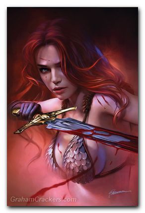 Red Sonja #1 (2023) cover zk maer virgin foil variant