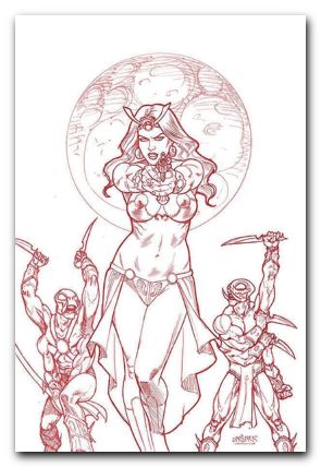 Dejah Thoris #2 (2019) cover p linsner rare limited martian red variant